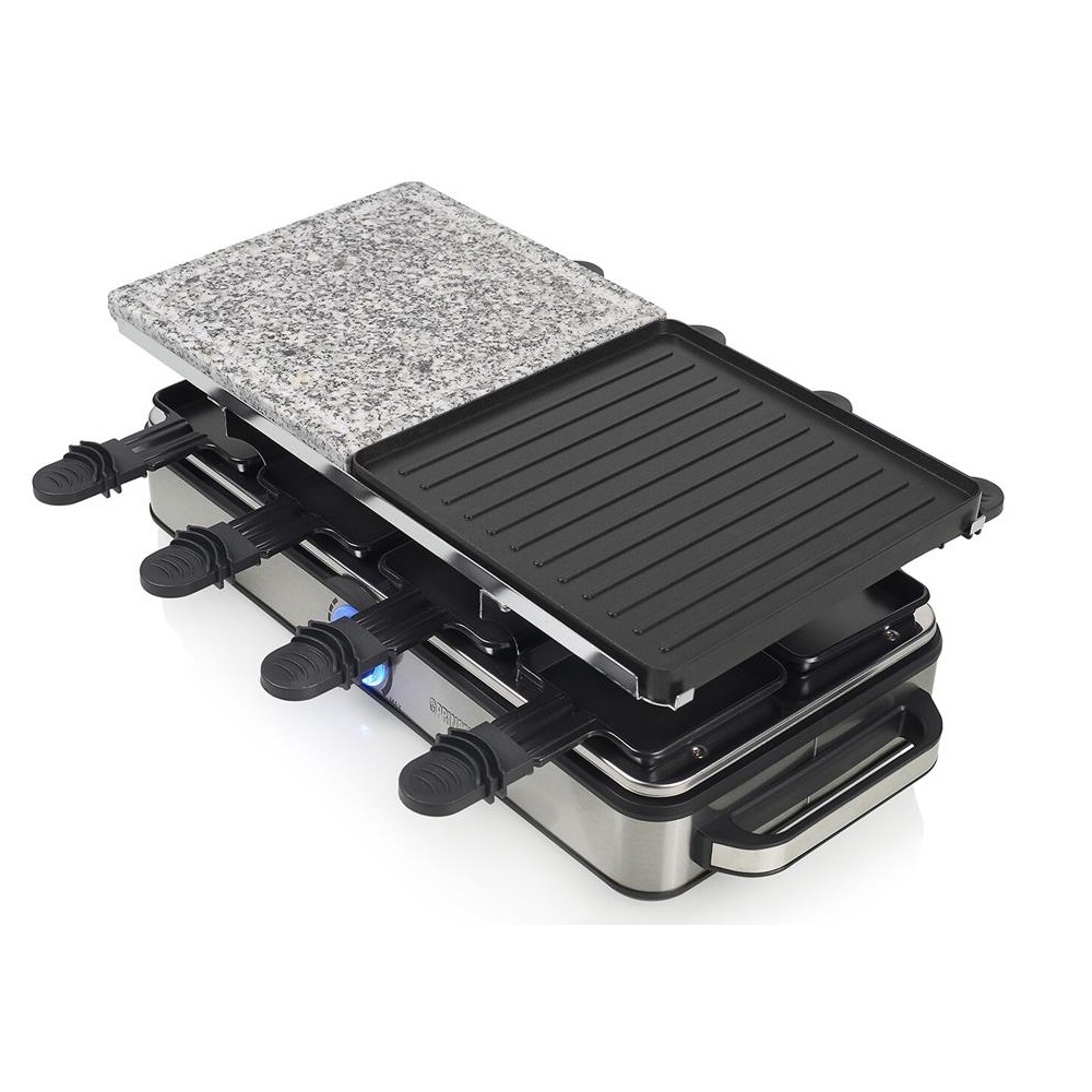 Raclette 8 Stone and Grill Deluxe Princess 162635, 1400W, Silver