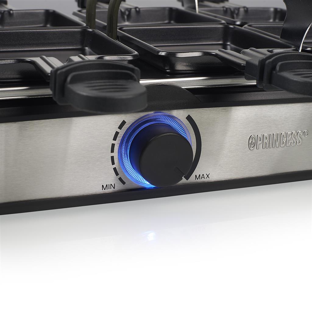 Raclette 8 Stone and Grill Deluxe Princess 162635, 1400W, Silver