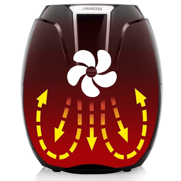 აეროგრილი Princess 182021 Digital Aerofryer XL, 1400W, 3.5L, Air Fryer, Black