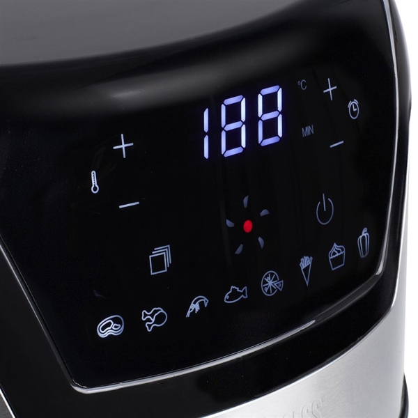 აეროგრილი Princess 182026 Digital Aerofryer XXL, 1500W, 4.5L, Air Fryer, Silver