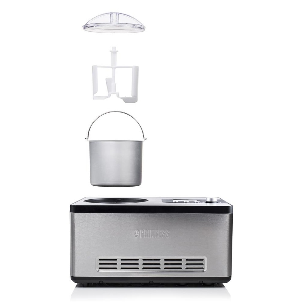 ნაყინის აპარატი Princess 282604, 180W, 2L, Ice Cream Maker, Silver