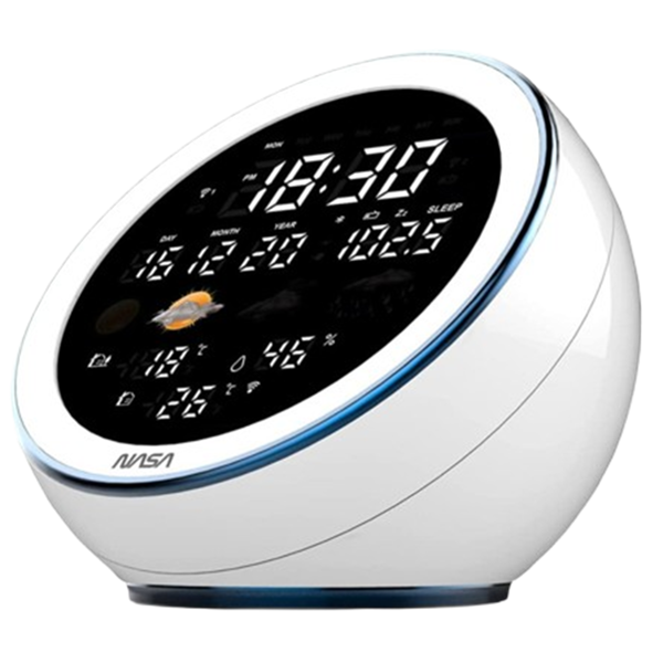 Weather Station and Bluetooth Speaker Nasa WSP1500, Bluetooth, White