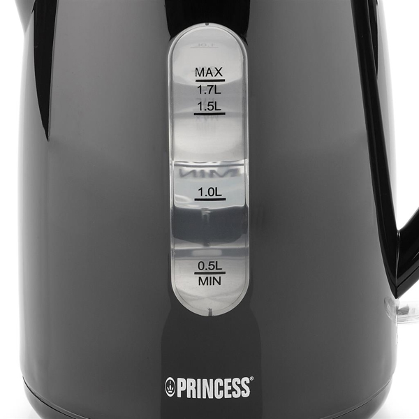 ელექტრო ჩაიდანი Princess 236017, 2200W, 1.7L, Electric Kettle, Black