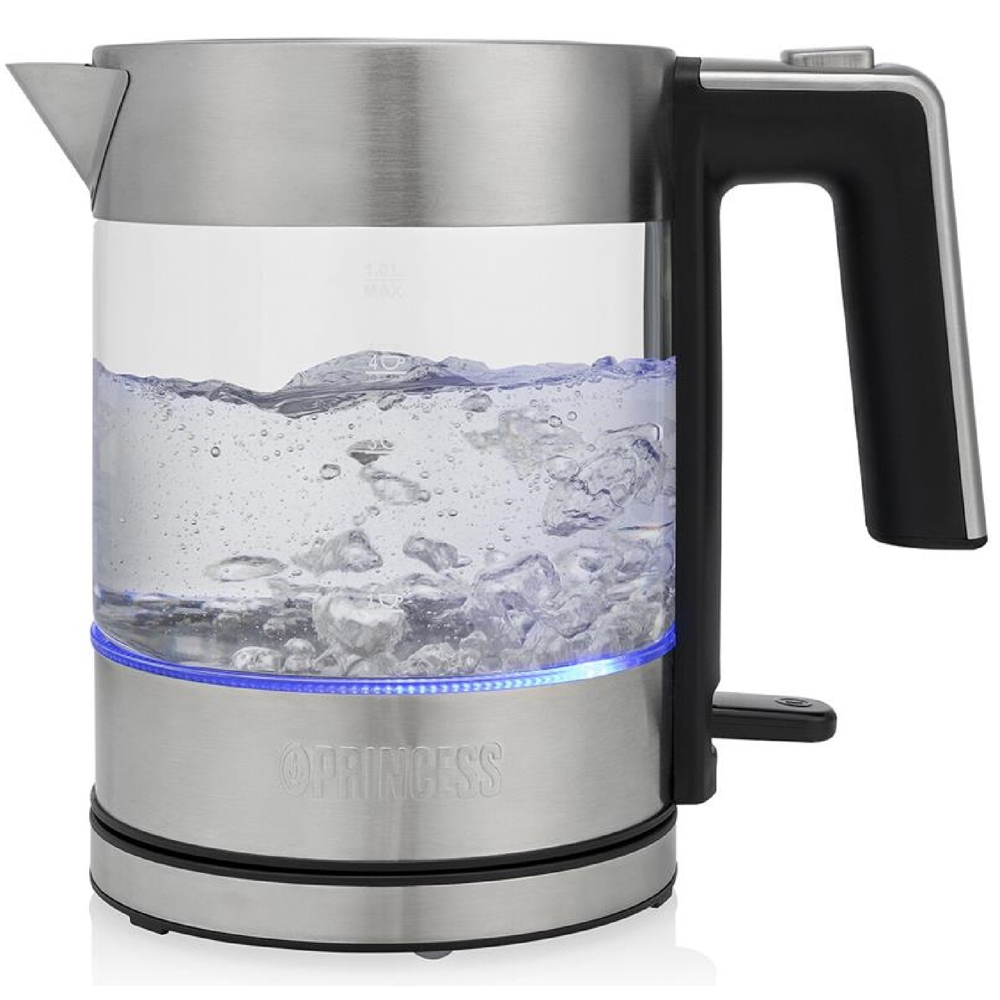 ელექტრო ჩაიდანი Princess 236040, 2200W, 1L, Electric Kettle, Silver