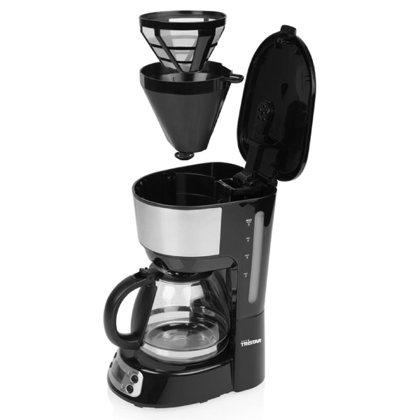 Coffee Machine Tristar CM-1284, 0.75L, 600W, Black/Silver