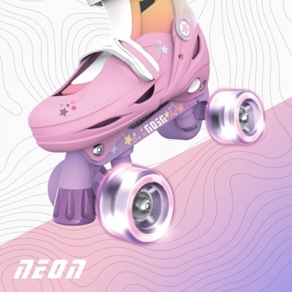 Roller Skates Combo Neon NC49R4, 34-37, Pink