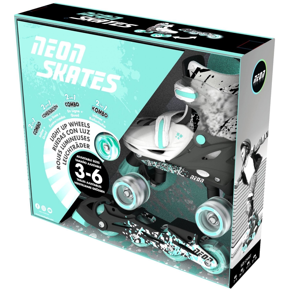 Roller Skates Combo Neon NT30E4, 30-33, Grey-teal