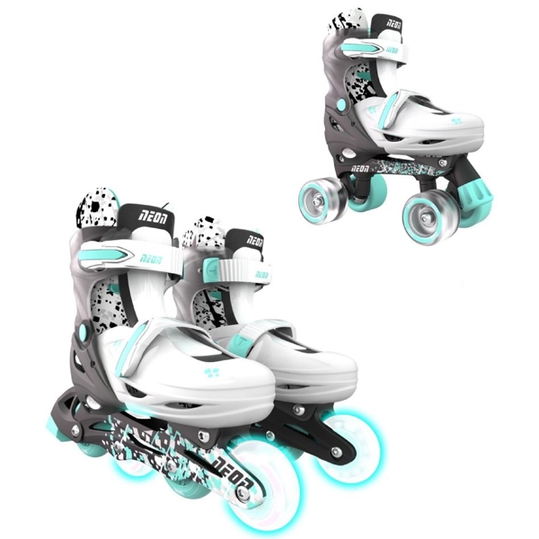 როლიკები Neon NT30E4, 30-33, Roller Skates Combo, Grey-teal