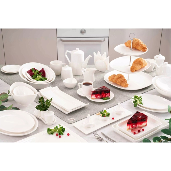 ნამცხვრის დასადები Ardesto AR3707 Porcelain, Tier Cake Stand, White