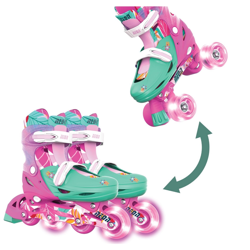 Roller Skates Combo Neon NC48F4, 30-33, Floral