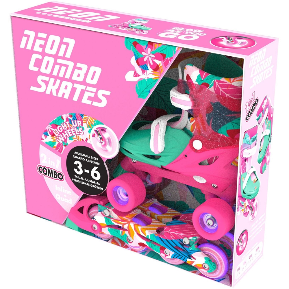 როლიკები Neon NC49F4, 34-37, Roller Skates Combo, Floral