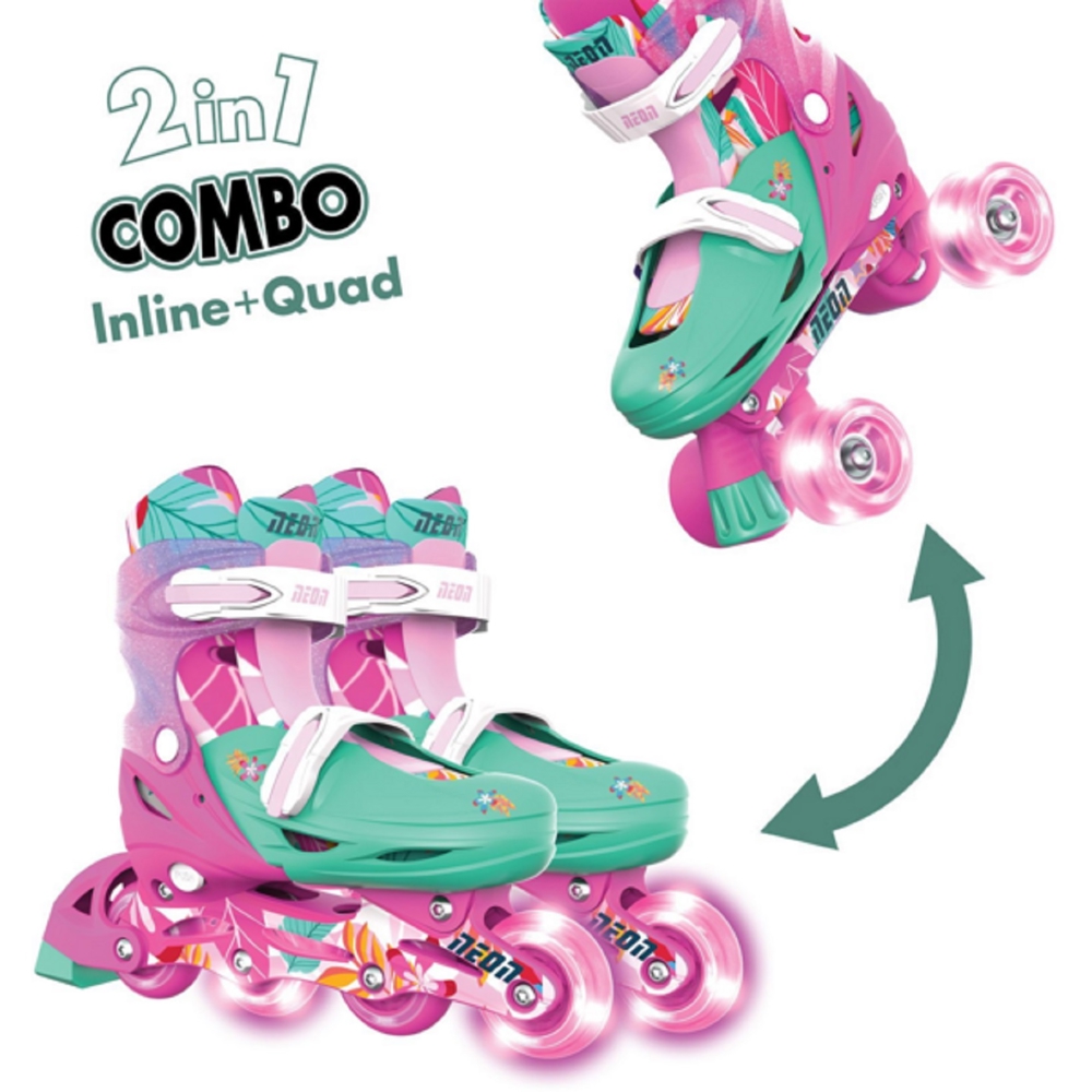 Roller Skates Combo Neon NC49F4, 34-37, Floral