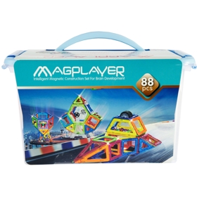 მაგნიტური კონსტრუქცია MagPlayer MPT-88, 88Pcs, Designer Magnetic Set Box