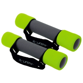 Dumbbells Lifefit F-CIN-SP03-02, 2Pcs, 1.5Kg, Green/Gray