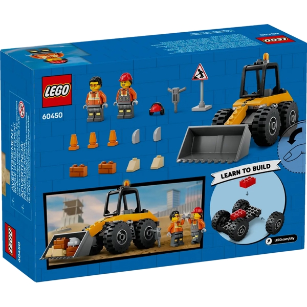 Prefabricated Construction Lego 60450 City Yellow Construction Wheel Loader