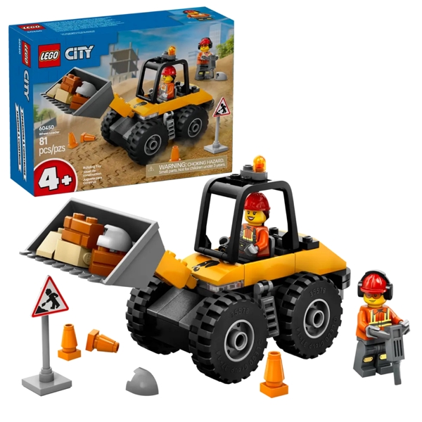 Prefabricated Construction Lego 60450 City Yellow Construction Wheel Loader