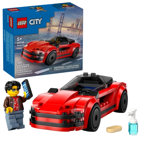 ასაწყობი კონსტრუქცია Lego 60448 City Sports Car, Prefabricated Construction