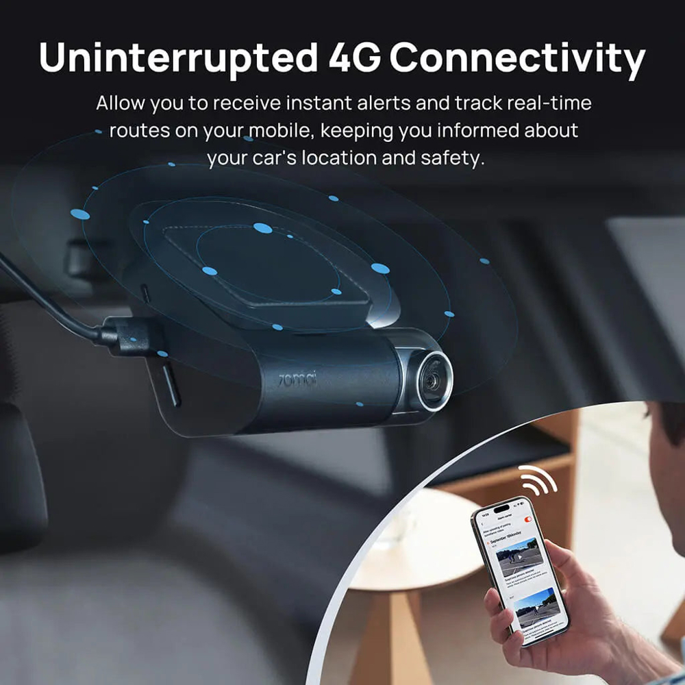 მანქანის ვიდეო რეგისტრატორი 70mai Dash Cam A510, Built in GPS, 140°, Car Video Recorder, Black