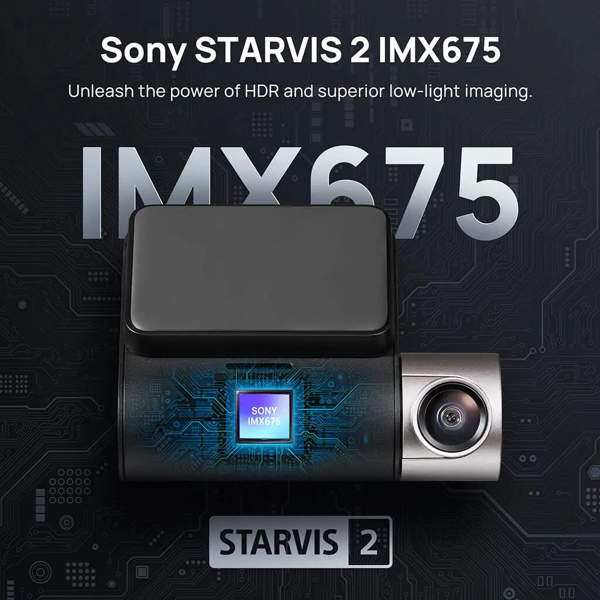 მანქანის ვიდეო რეგისტრატორი 70mai Dash Cam A510, Built in GPS, 140°, Car Video Recorder, Black