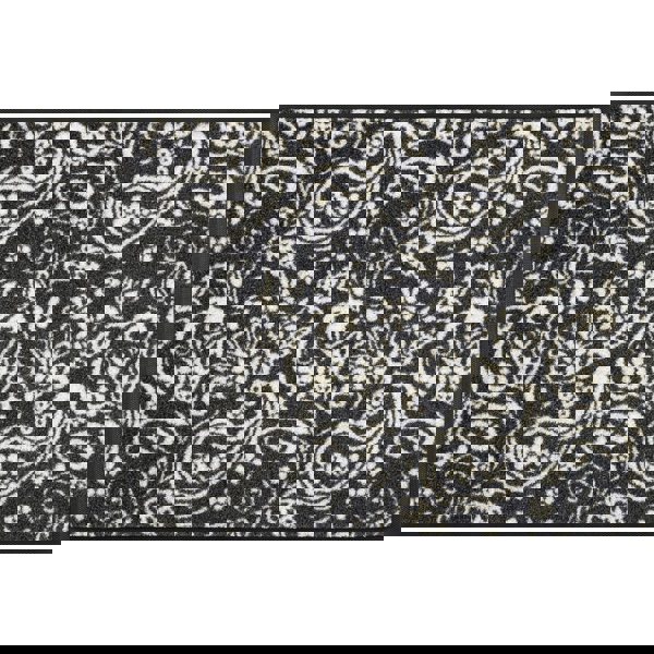 ფეხსაწმენდი ხალიჩა OEM MJDDES507510F00184 Folk Paisley, 50x75cm, Doormat, Black/White