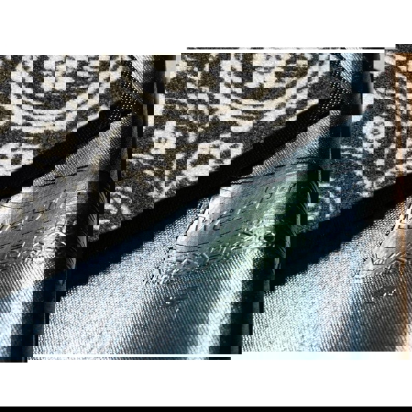ფეხსაწმენდი ხალიჩა OEM MJDDES507510F00184 Folk Paisley, 50x75cm, Doormat, Black/White