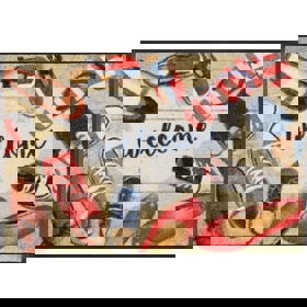 Doormat OEM MHPDES507510F0000N Shoes welcome, 50x75cm, Multicolored
