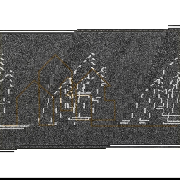 Doormat OEM MJDDES507510F0017V Line street, 50x75cm, Grey