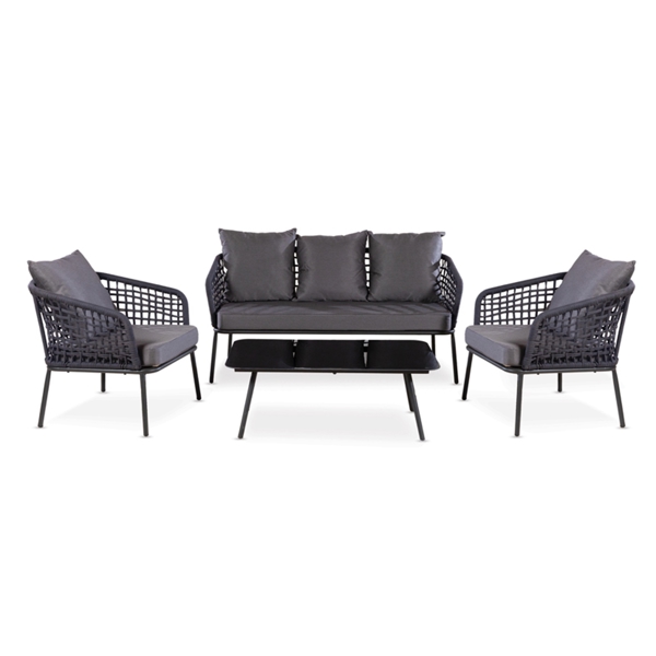 Garden Furniture Set Comfort Room KMKC-021, Black/Dark Gray