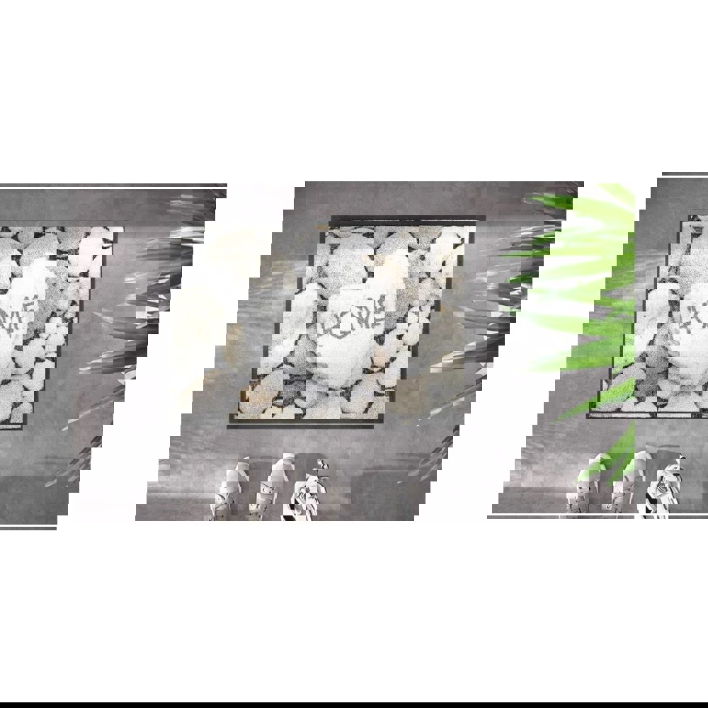 ფეხსაწმენდი ხალიჩა OEM MHPDES507510F0000H Pebble Stones, 50x75cm, Doormat, Grey