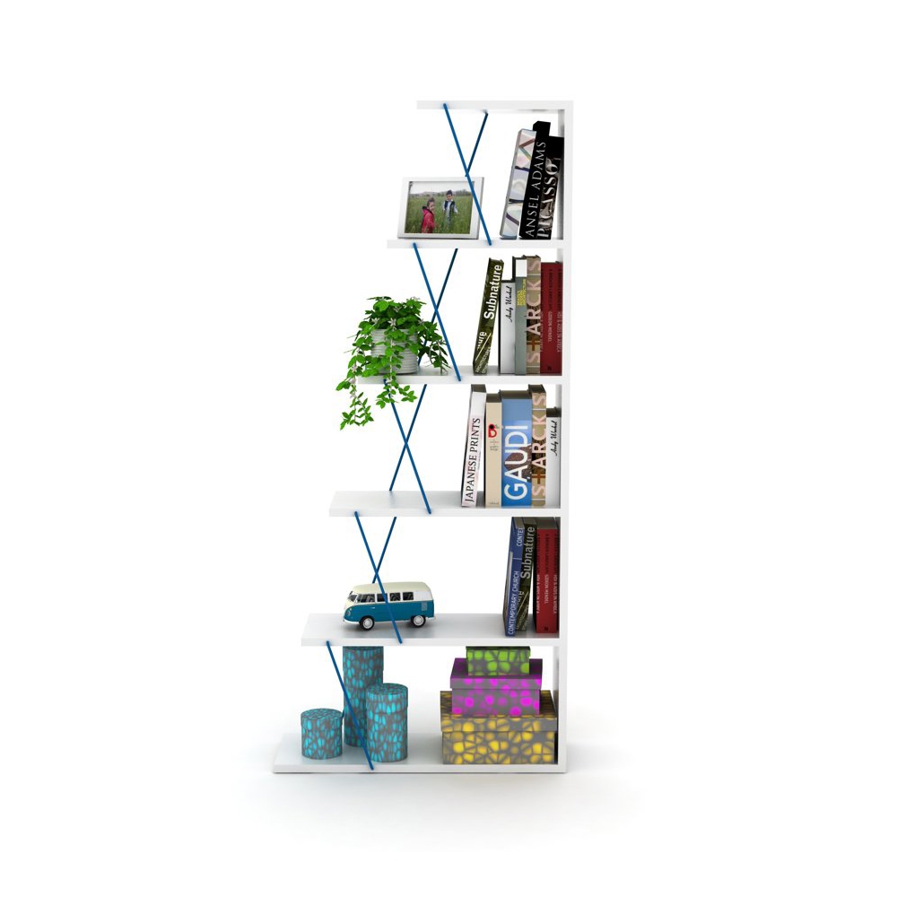 Bookshelf Rafevi RF160405 Tars Bookcase Mini, White/Blue
