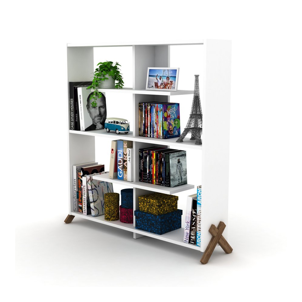 წიგნის თარო Rafevi RF170201 Kipp Bookcase, Bookshelf, White