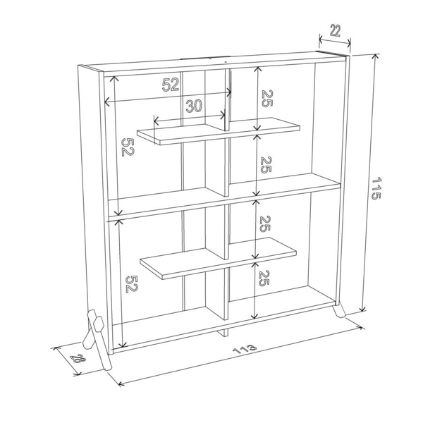 Bookshelf Rafevi RF170201 Kipp Bookcase White