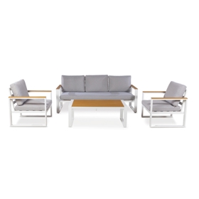 ბაღის ავეჯის ნაკრები Comfort Room BH-034, Garden Furniture Set, White/Gray