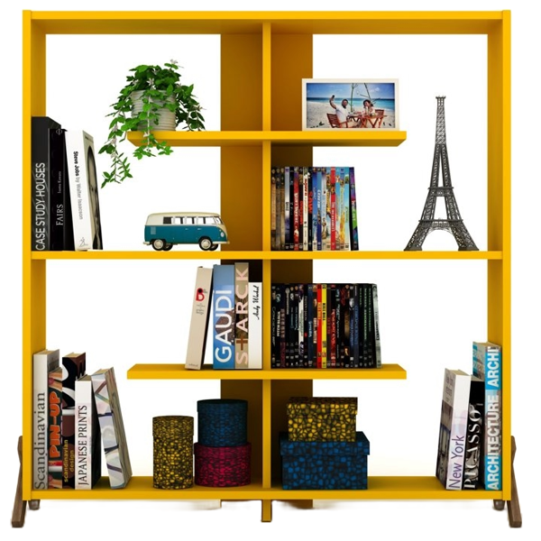 Bookshelf Rafevi RF170202 Kipp Bookcase, Yellow