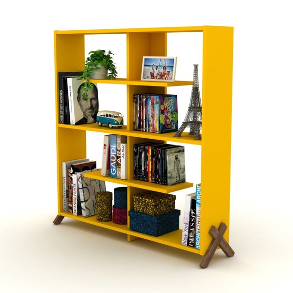 Bookshelf Rafevi RF170202 Kipp Bookcase, Yellow