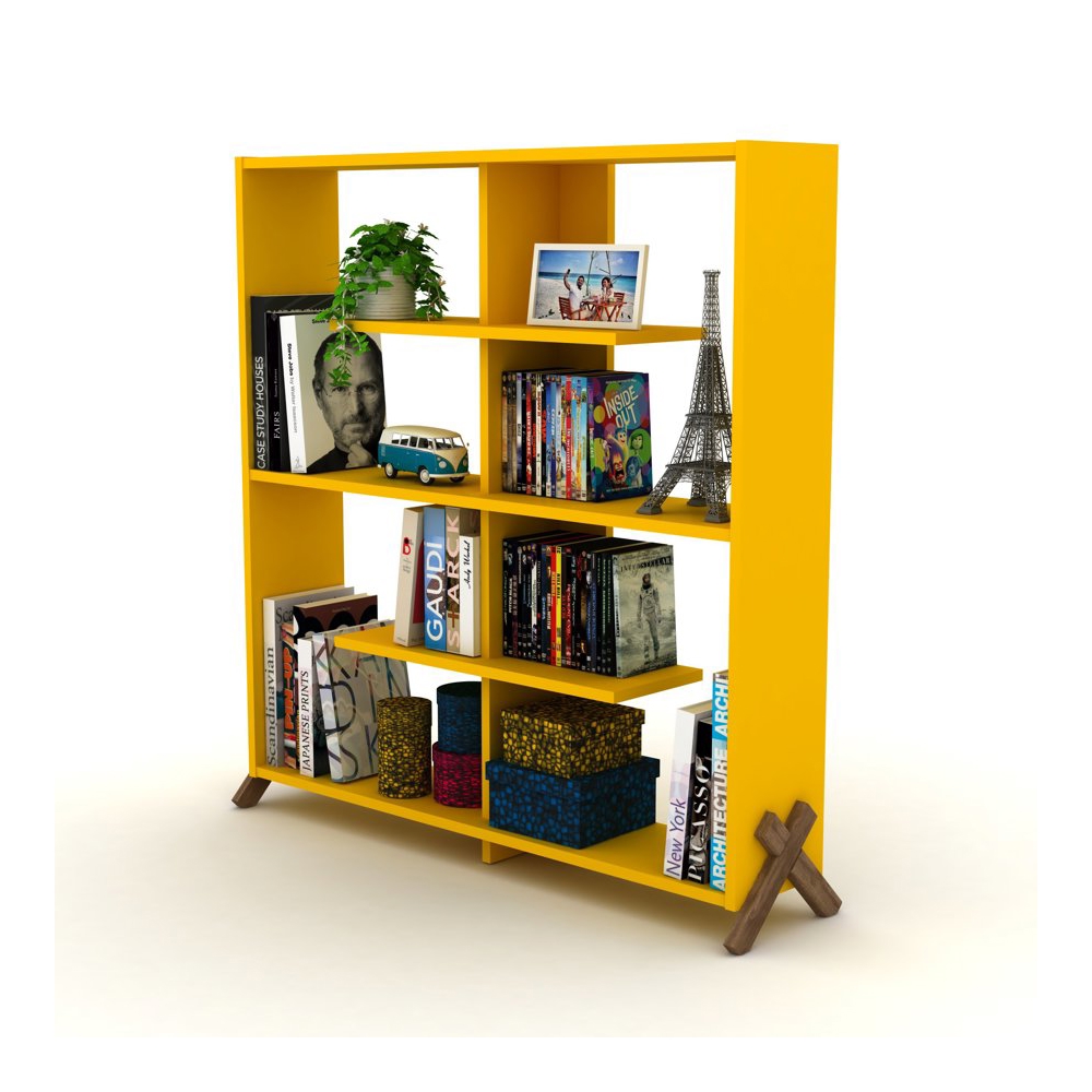 Bookshelf Rafevi RF170202 Kipp Bookcase, Yellow