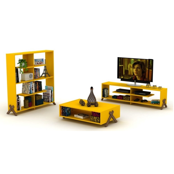 Bookshelf Rafevi RF170202 Kipp Bookcase, Yellow