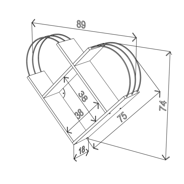 წიგნის თარო Rafevi RF170506 Case Shelf, Bookshelf, White