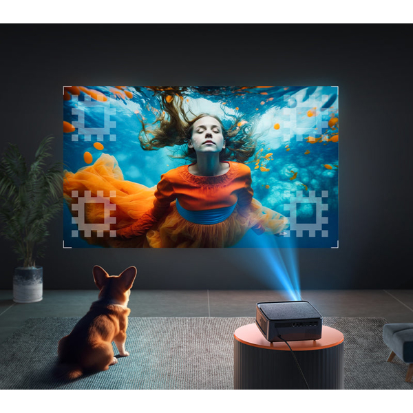 LCD Projector Yaber U6 Pro (AOSP) Home Cinema, FHD 1920x1080, 800Lm, Black