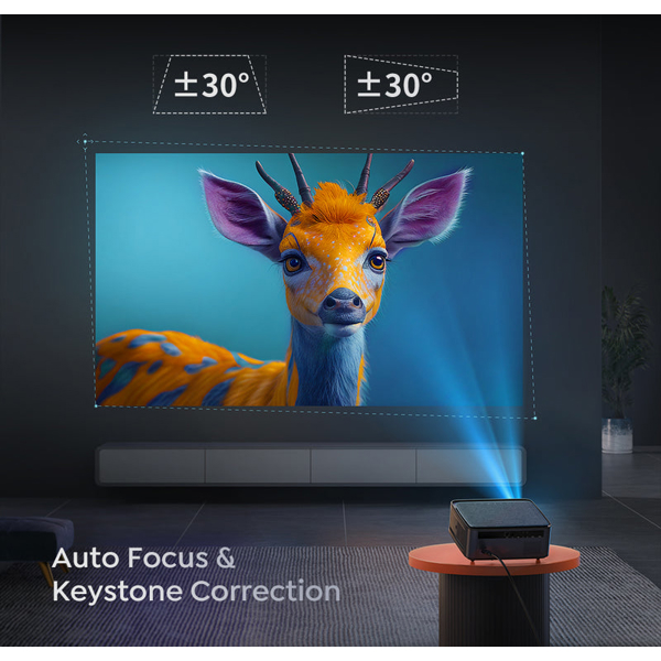 LCD Projector Yaber U6 Pro (AOSP) Home Cinema, FHD 1920x1080, 800Lm, Black