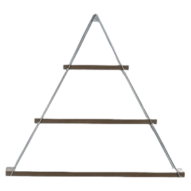 Bookshelf Rafevi MT191001 Moset Triangle Shelf, Walnut/Chromium