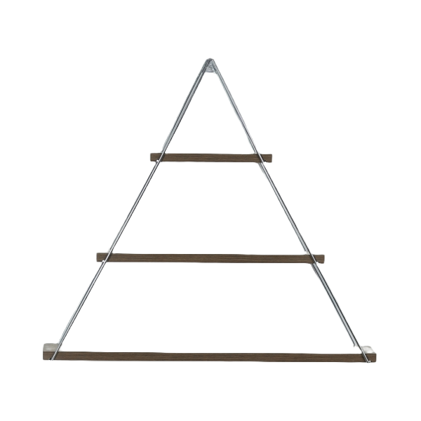 Bookshelf Rafevi MT191001 Moset Triangle Shelf, Walnut/Chromium