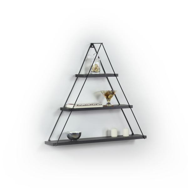 Bookshelf Rafevi MT191005 Moset Triangle Shelf, Black