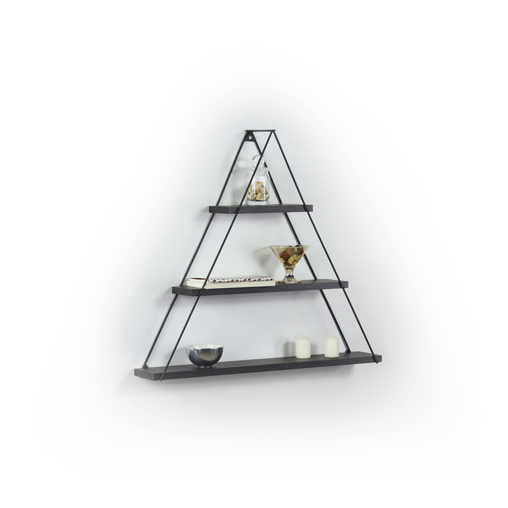 წიგნის თარო Rafevi MT191005 Moset Triangle Shelf, Bookshelf, Black