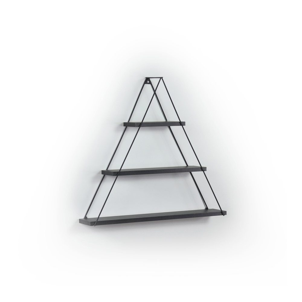 წიგნის თარო Rafevi MT191005 Moset Triangle Shelf, Bookshelf, Black