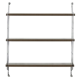 Bookshelf Rafevi MT191101 Neelix Triple Shelf, Walnut/Chromium