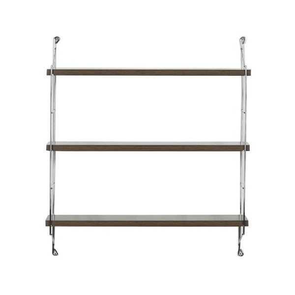 Bookshelf Rafevi MT191101 Neelix Triple Shelf, Walnut/Chromium