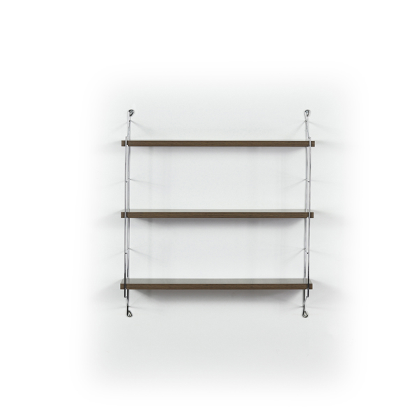 Bookshelf Rafevi MT191101 Neelix Triple Shelf, Walnut/Chromium