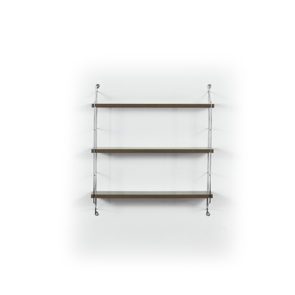 წიგნის თარო Rafevi MT191101 Neelix Triple Shelf, Bookshelf, Walnut/Chromium