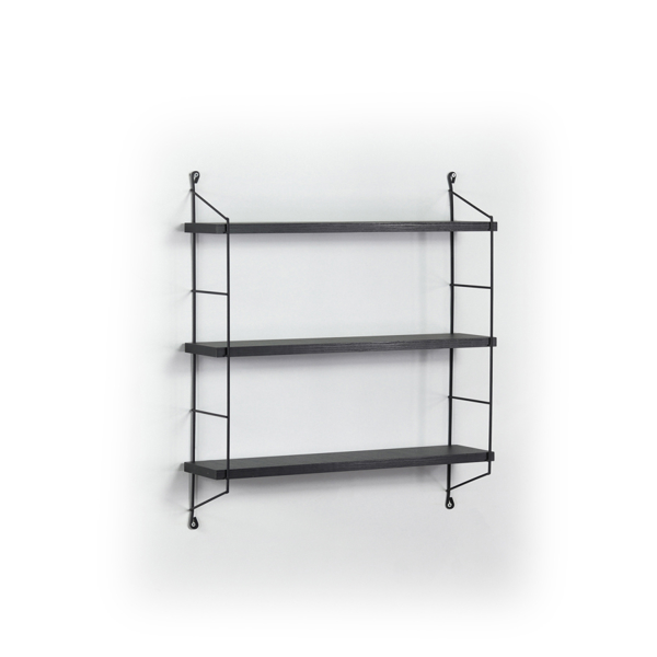 წიგნის თარო Rafevi MT191105 Neelix Triple Shelf, Bookshelf, Black
